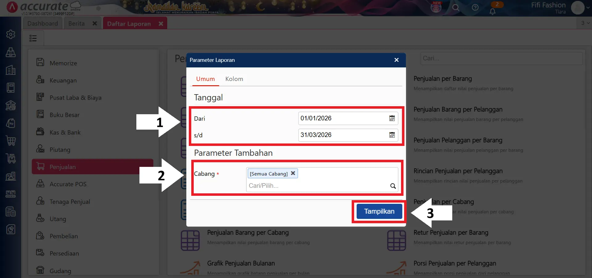 mengatasi skrip kolom tidak valid di laporan