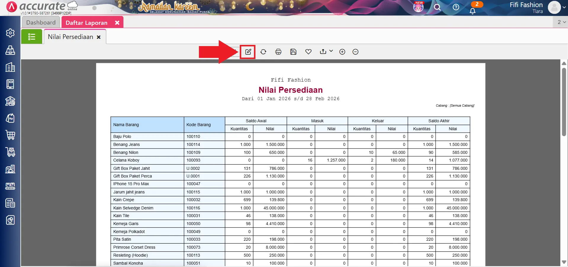 modifikasi laporan nilai persediaan per kategori barang