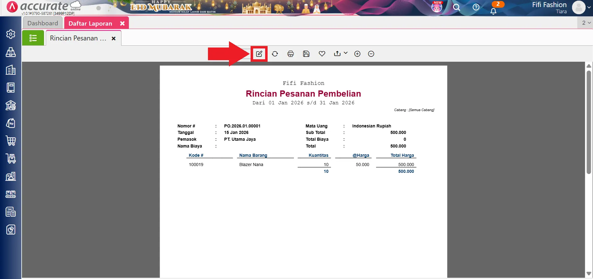 menampilkan kts. belum terproses 0 pesanan pembelian