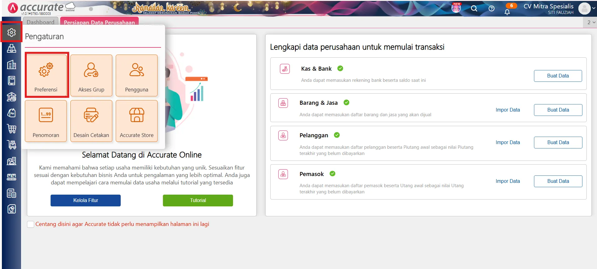 Fitur pinjaman karyawan