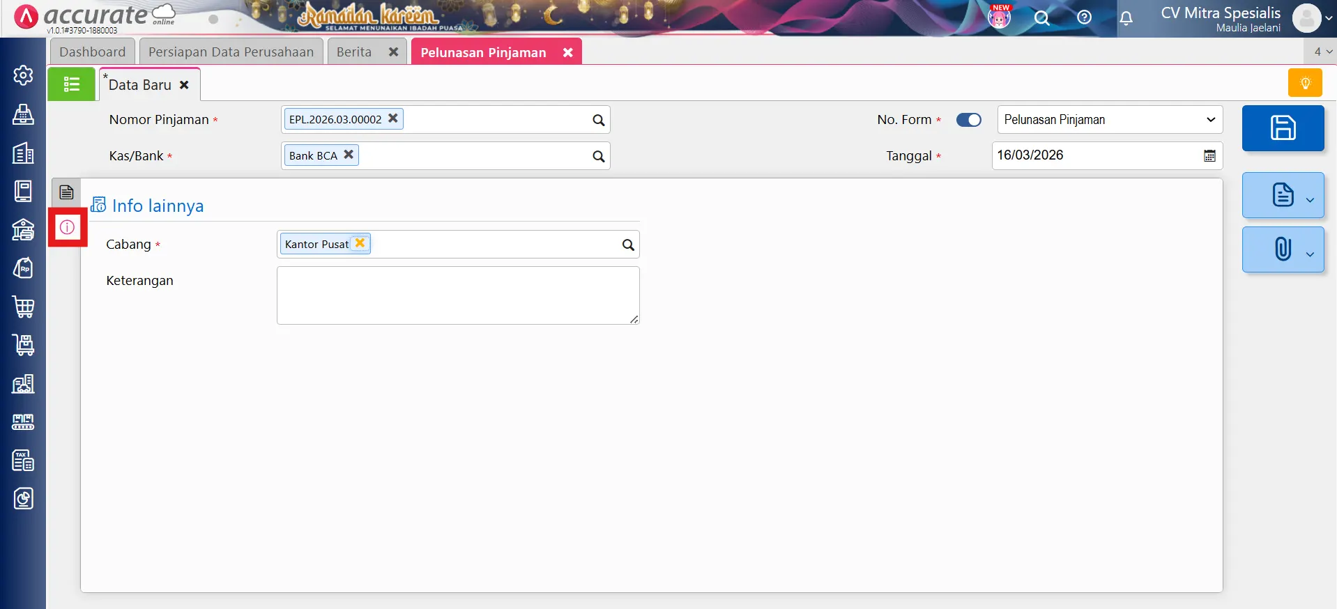 membuat pelunasan pinjaman