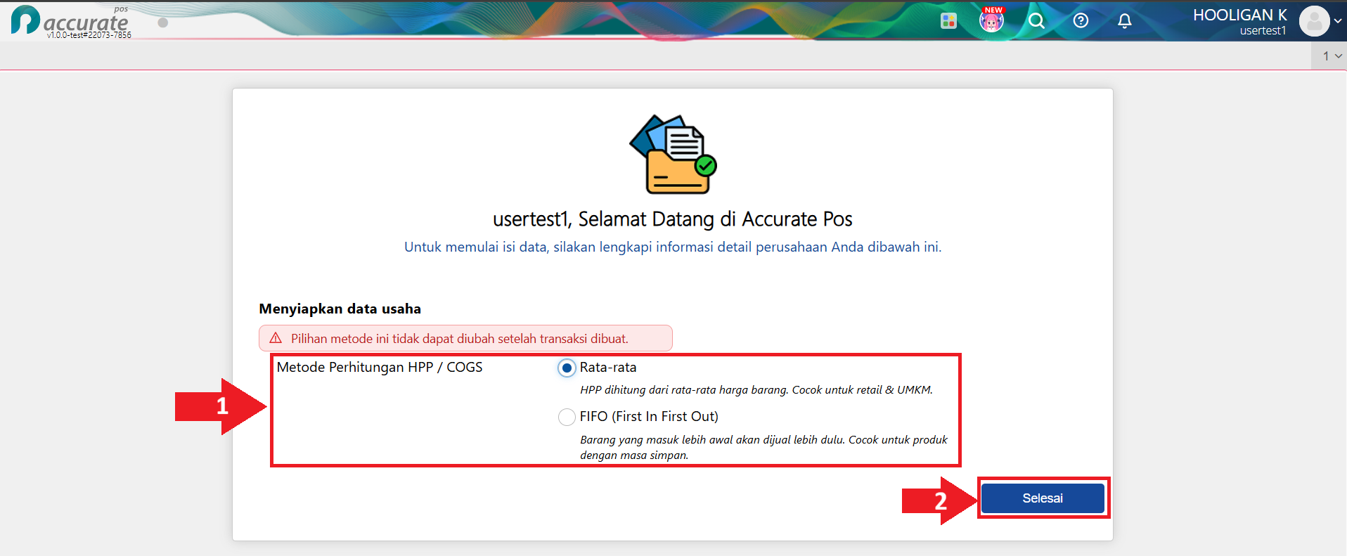 buat data usaha baru Accurate