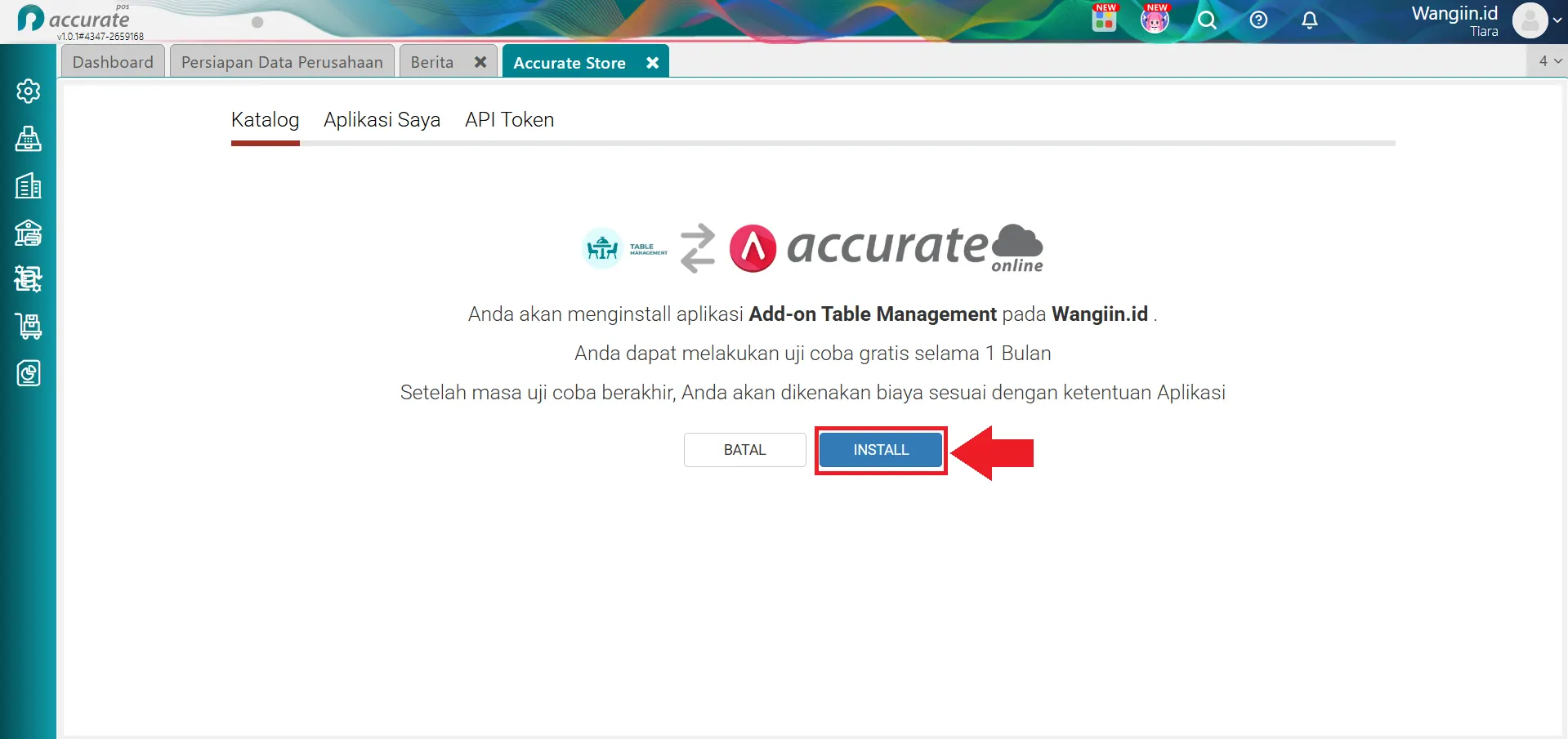mengaktifkan fitur tambahan