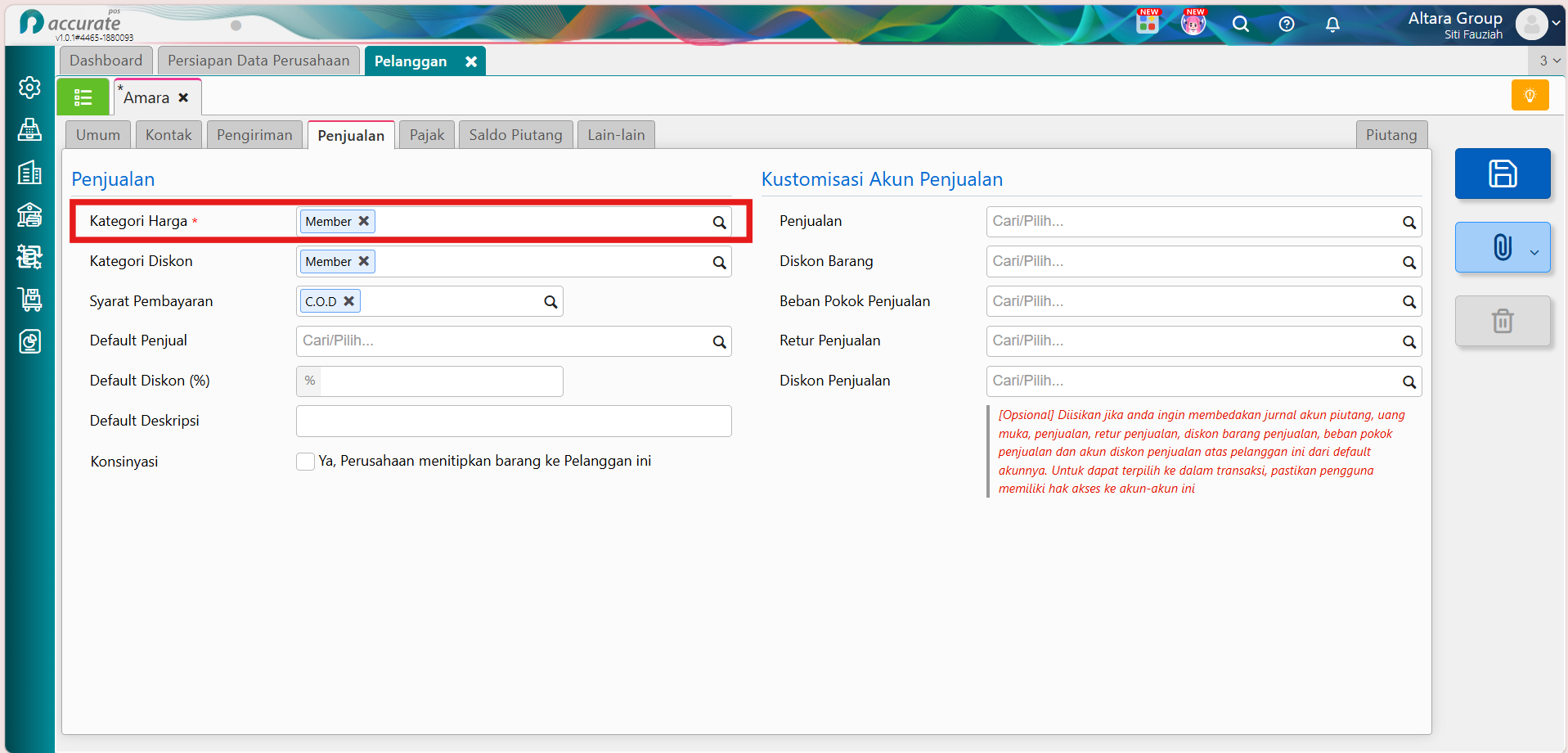 menyesuaikan harga jual