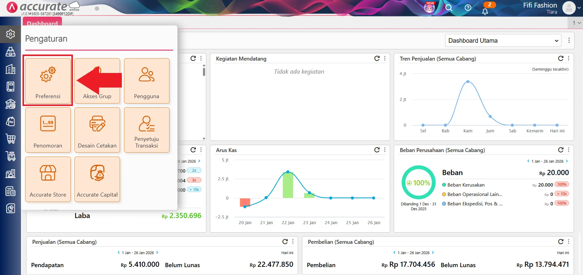 error akun biaya pekerjaan pesanan