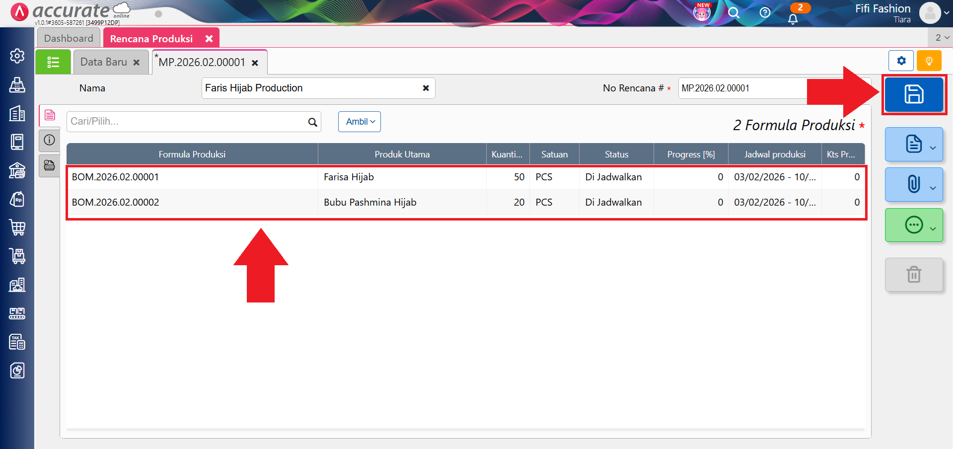 membuat rencana produksi