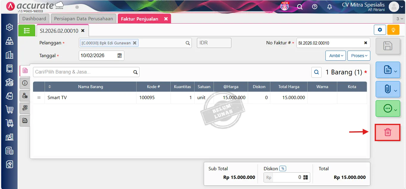mengatasi error nonaktif no seri barang