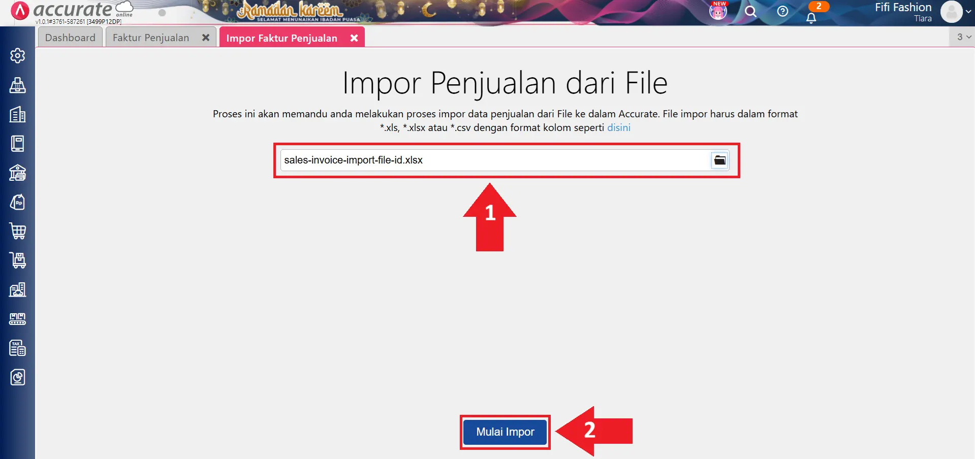 impor faktur dari pesanan penjualan