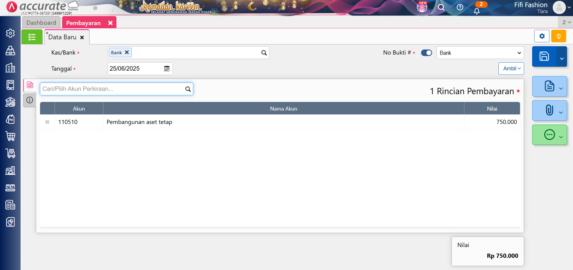 pembangunan gedung jadi aset tetap