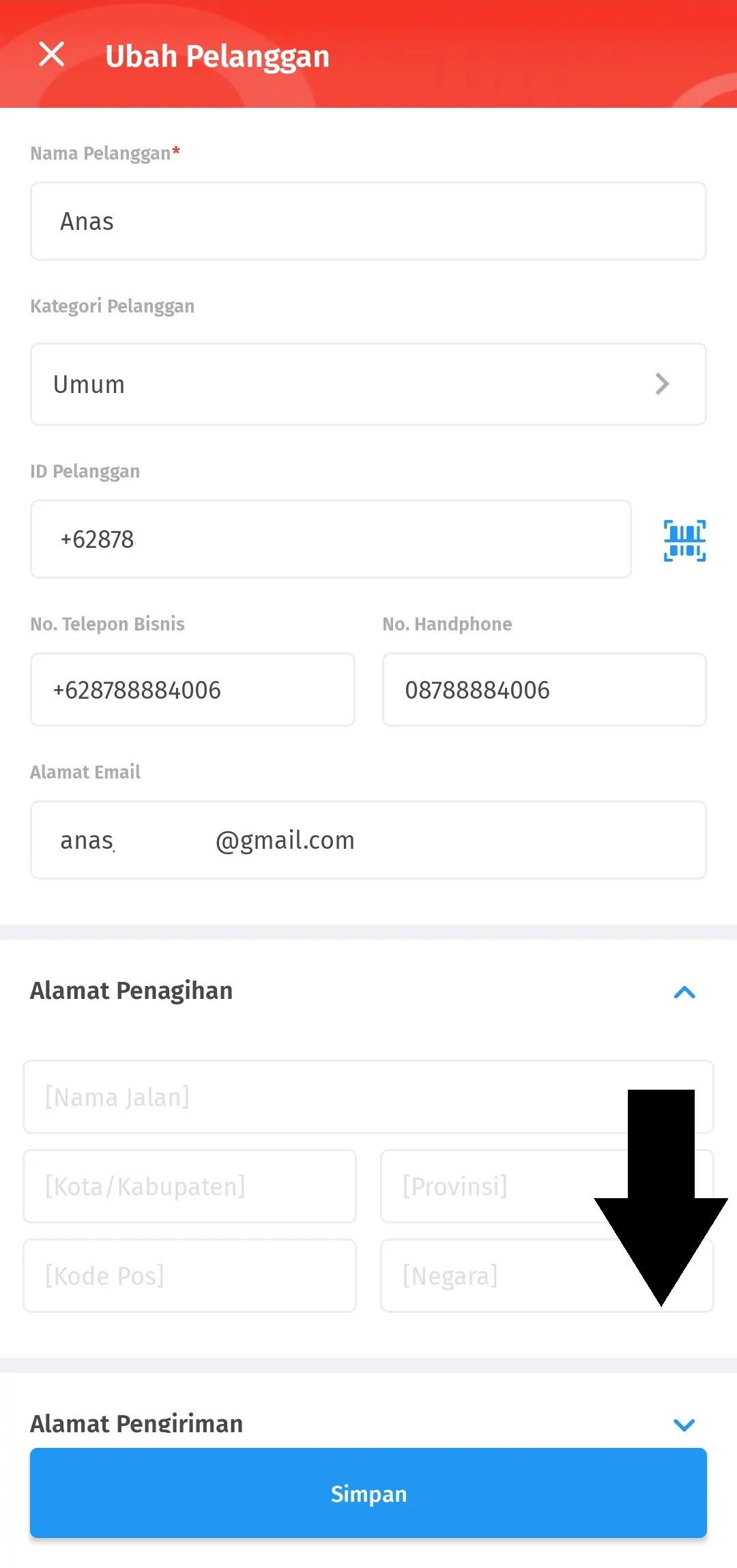 mengisi saldo piutang