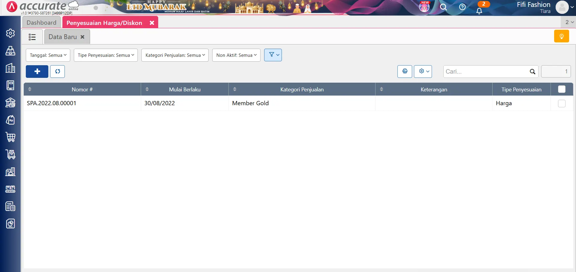 hapus penyesuaian harga diskon secara massal