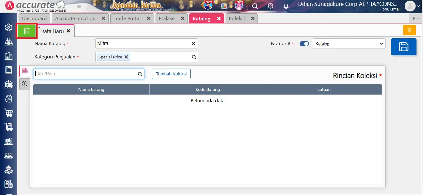 membuat dan setting etalase toko