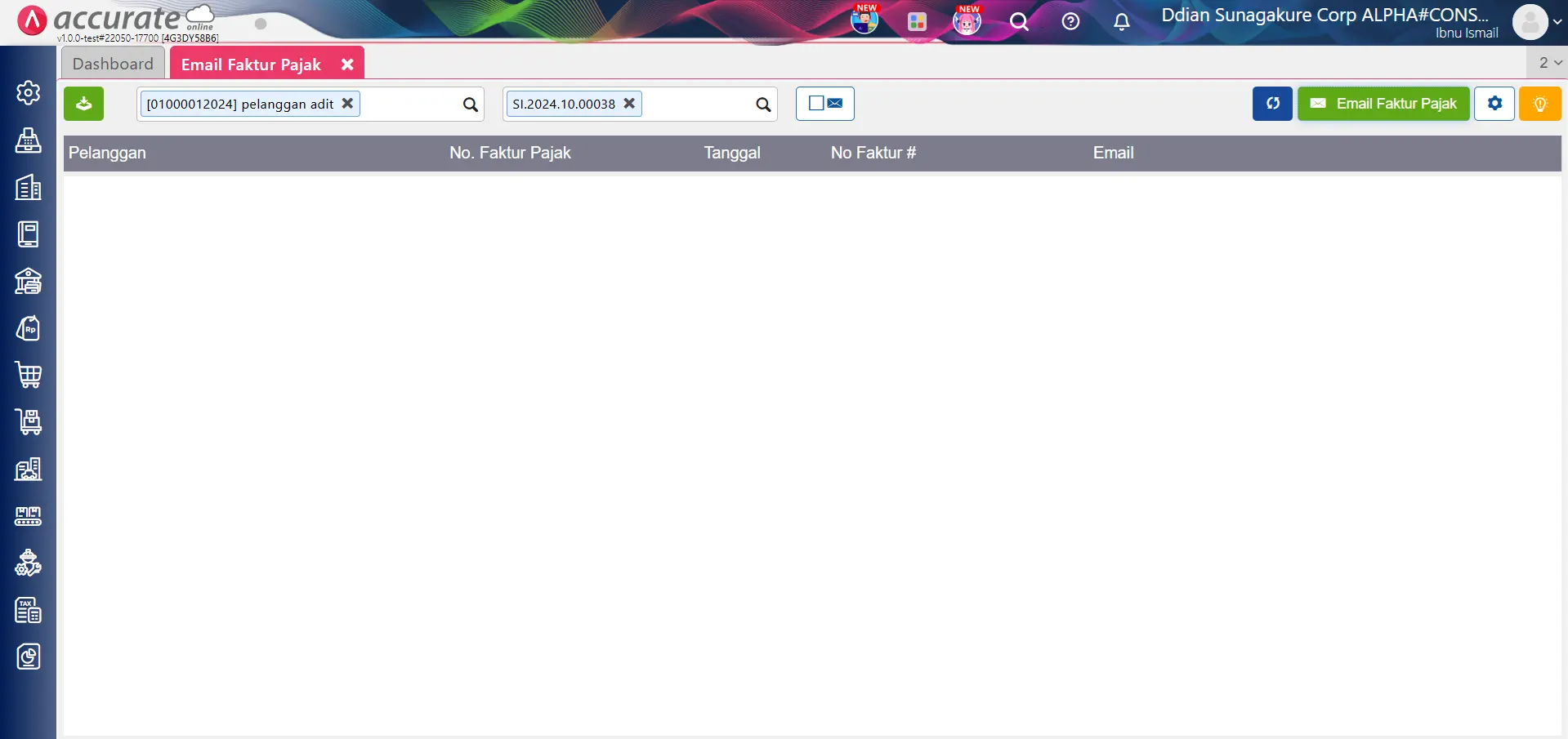 Kirim Email Faktur Pajak