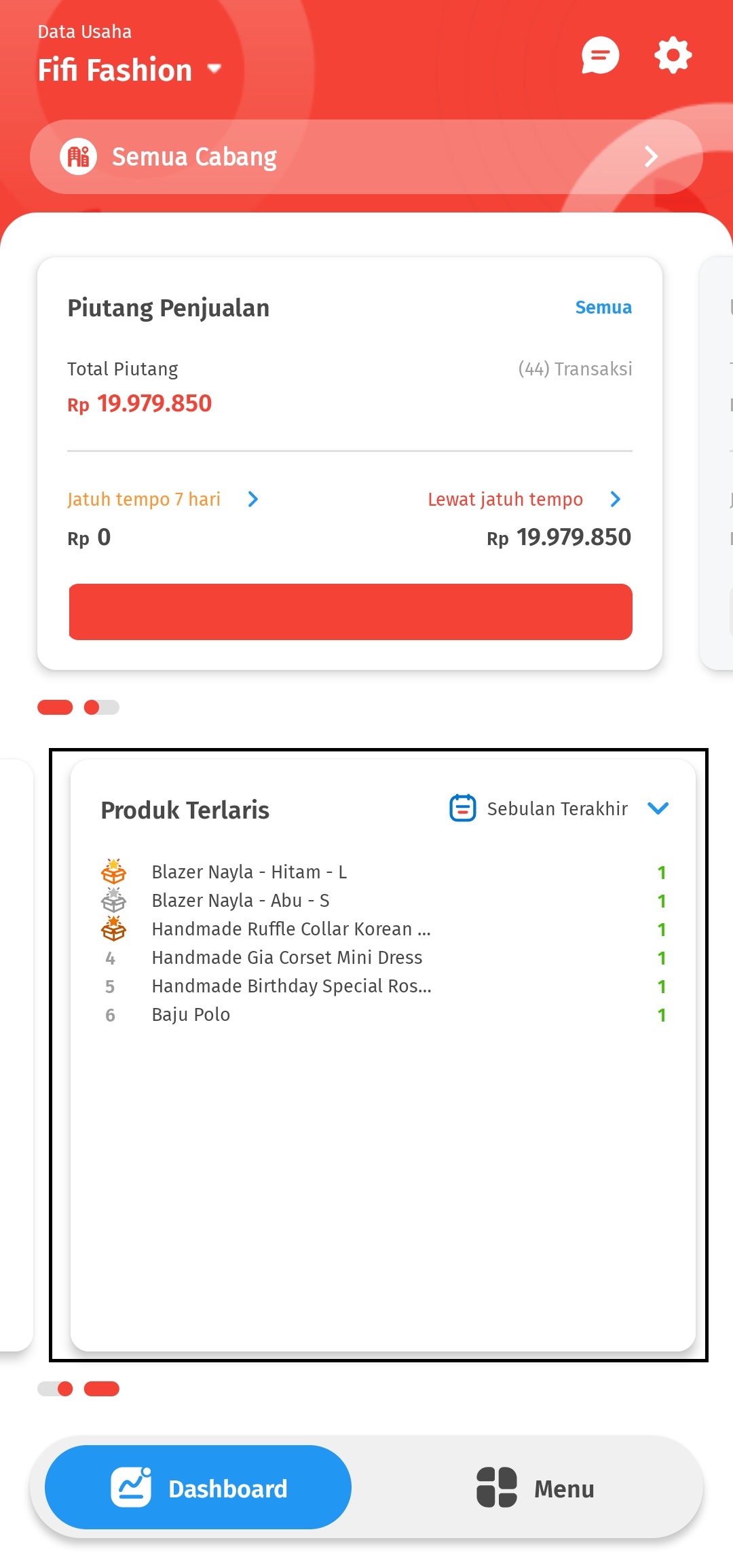 menonaktifkan widget penjualan