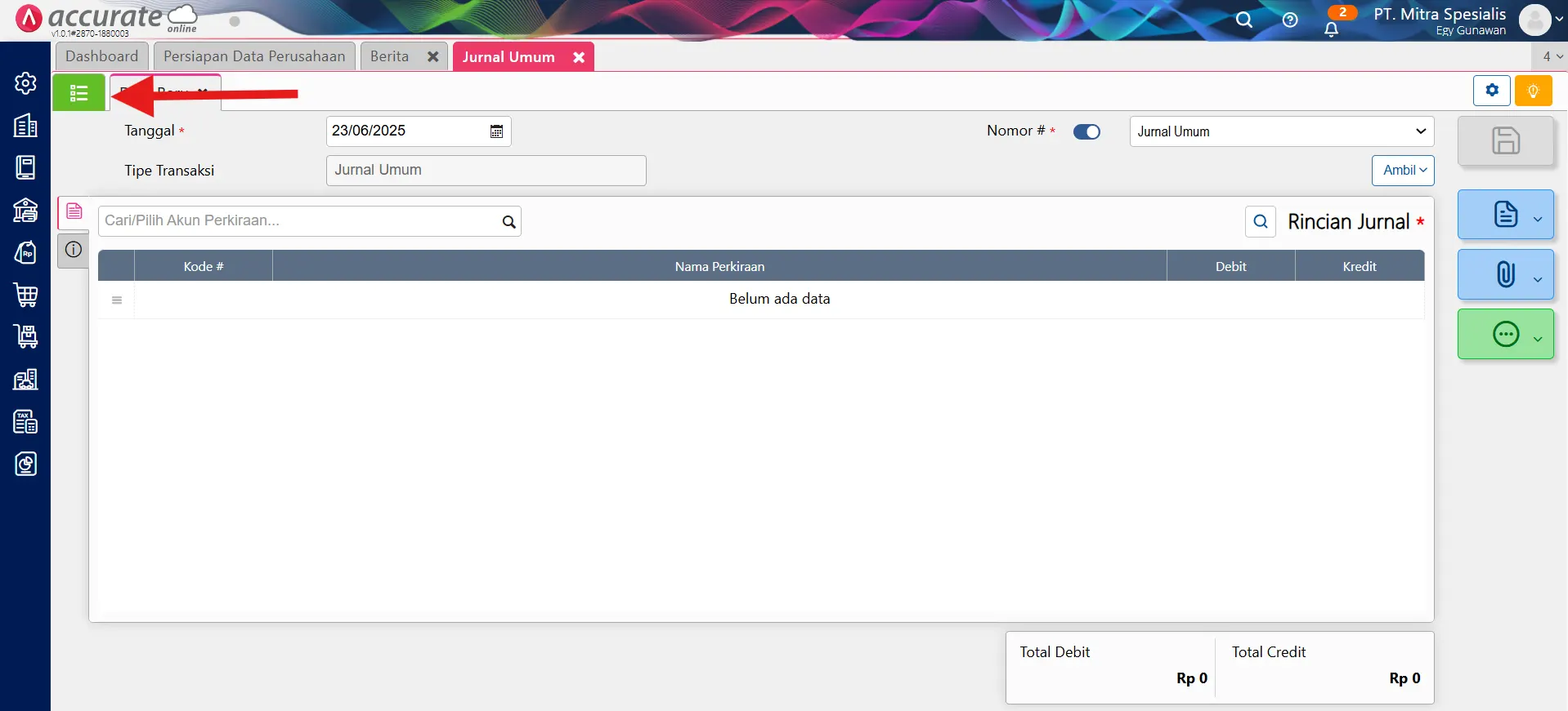fitur proses akhir bulan