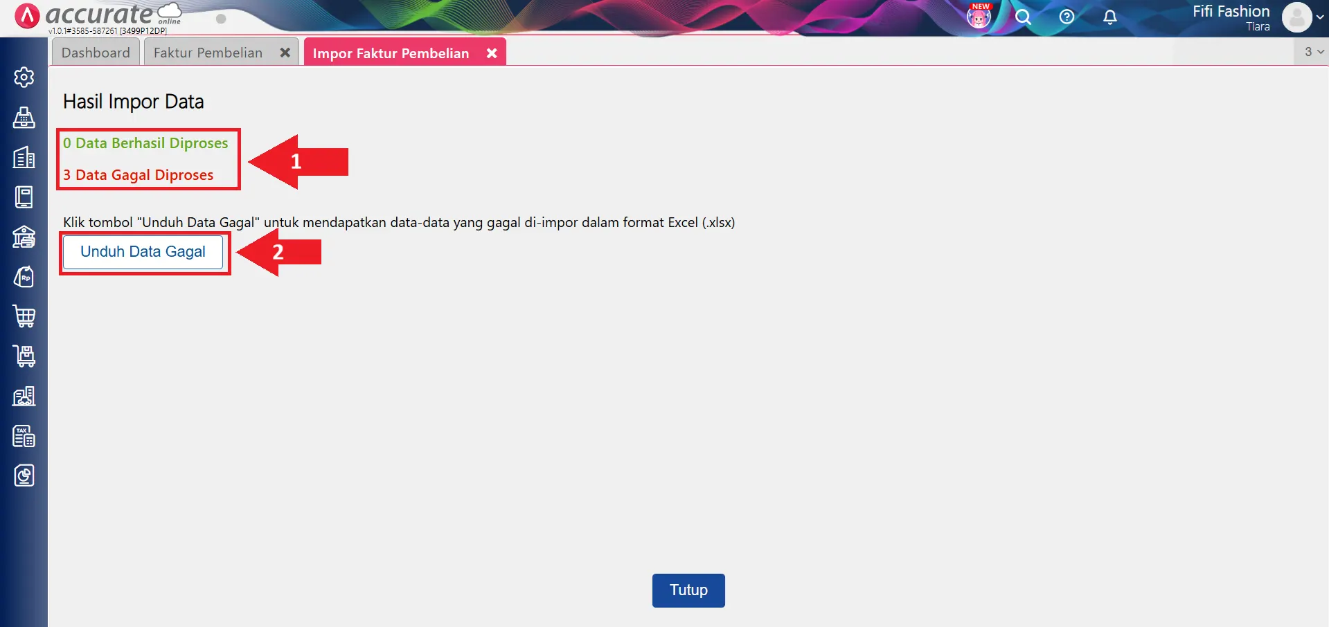 mengimpor faktur pembelian