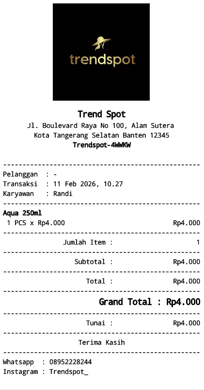 catat transaksi penjualan TKP