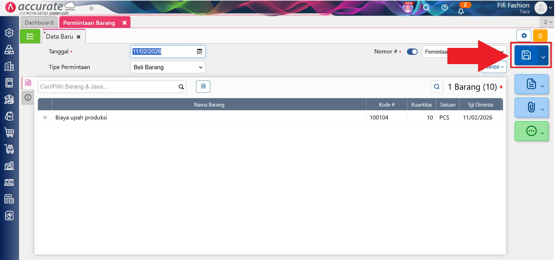 subkon biaya produksi