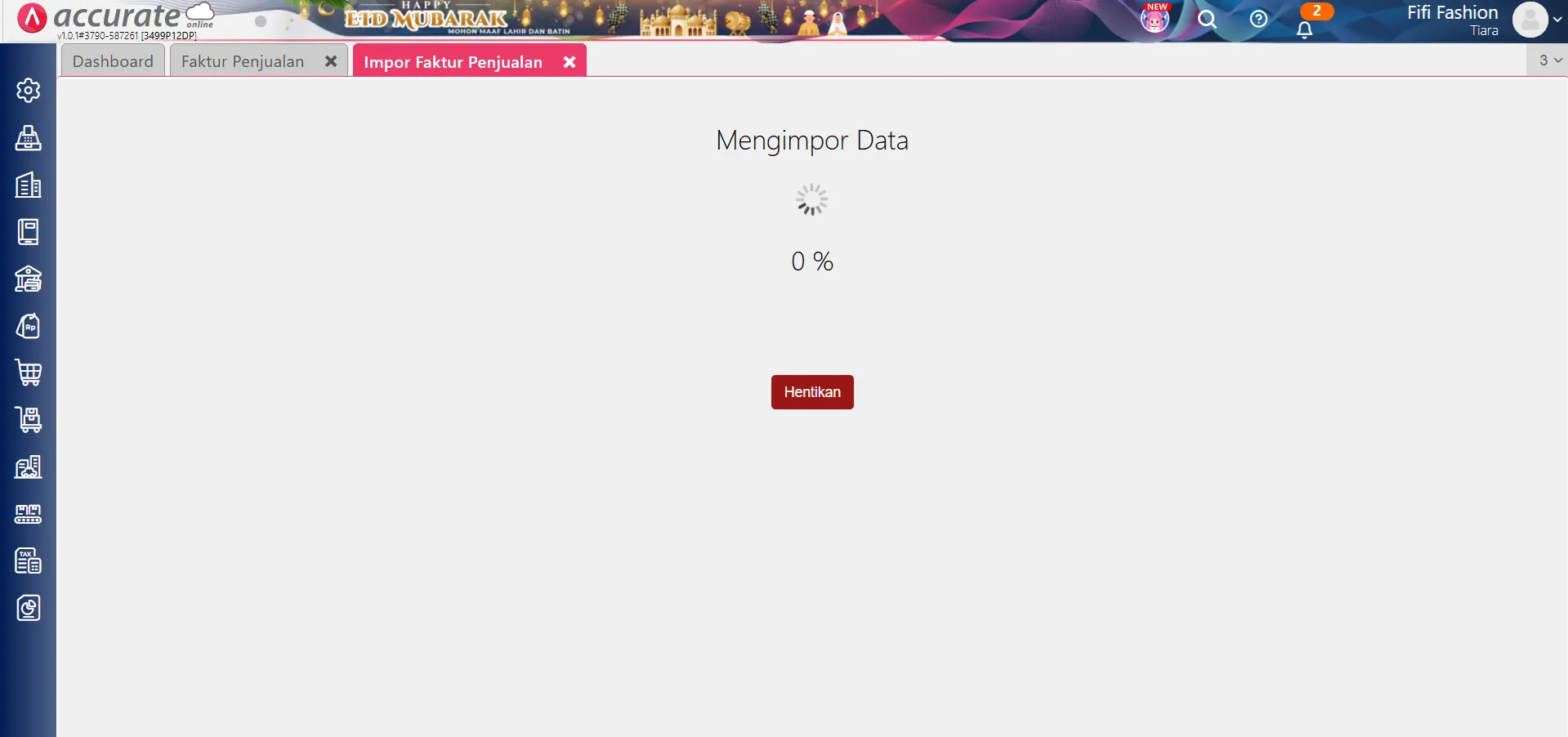 mengimpor faktur dari pengiriman pesanan