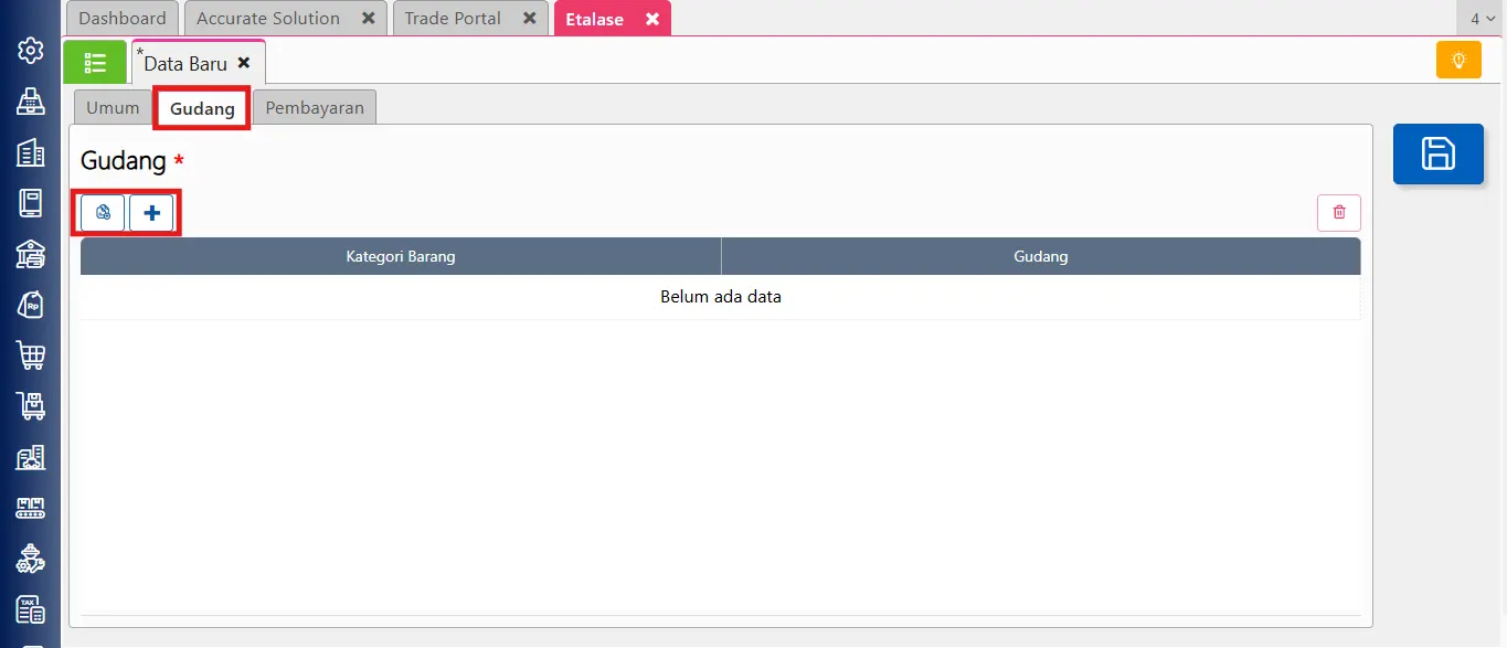 membuat dan setting etalase toko