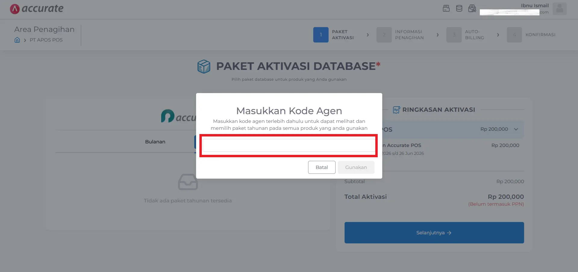 aktivasi Accurate POS