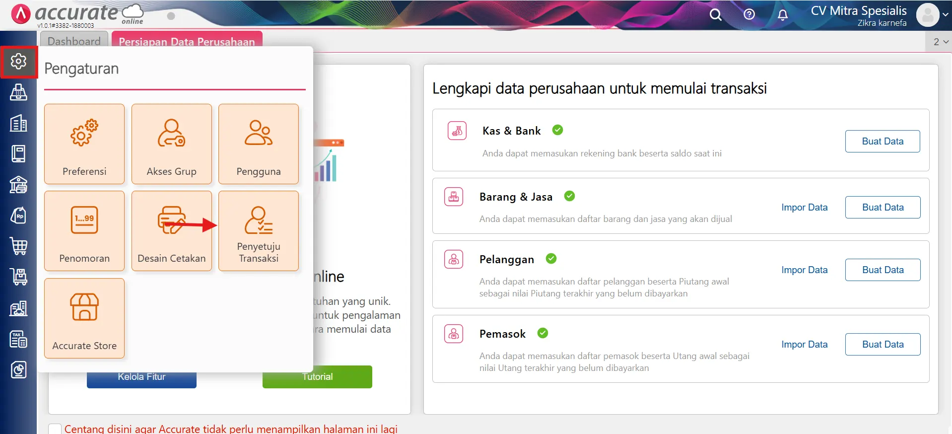 membuat persetujuan diskon penjualan