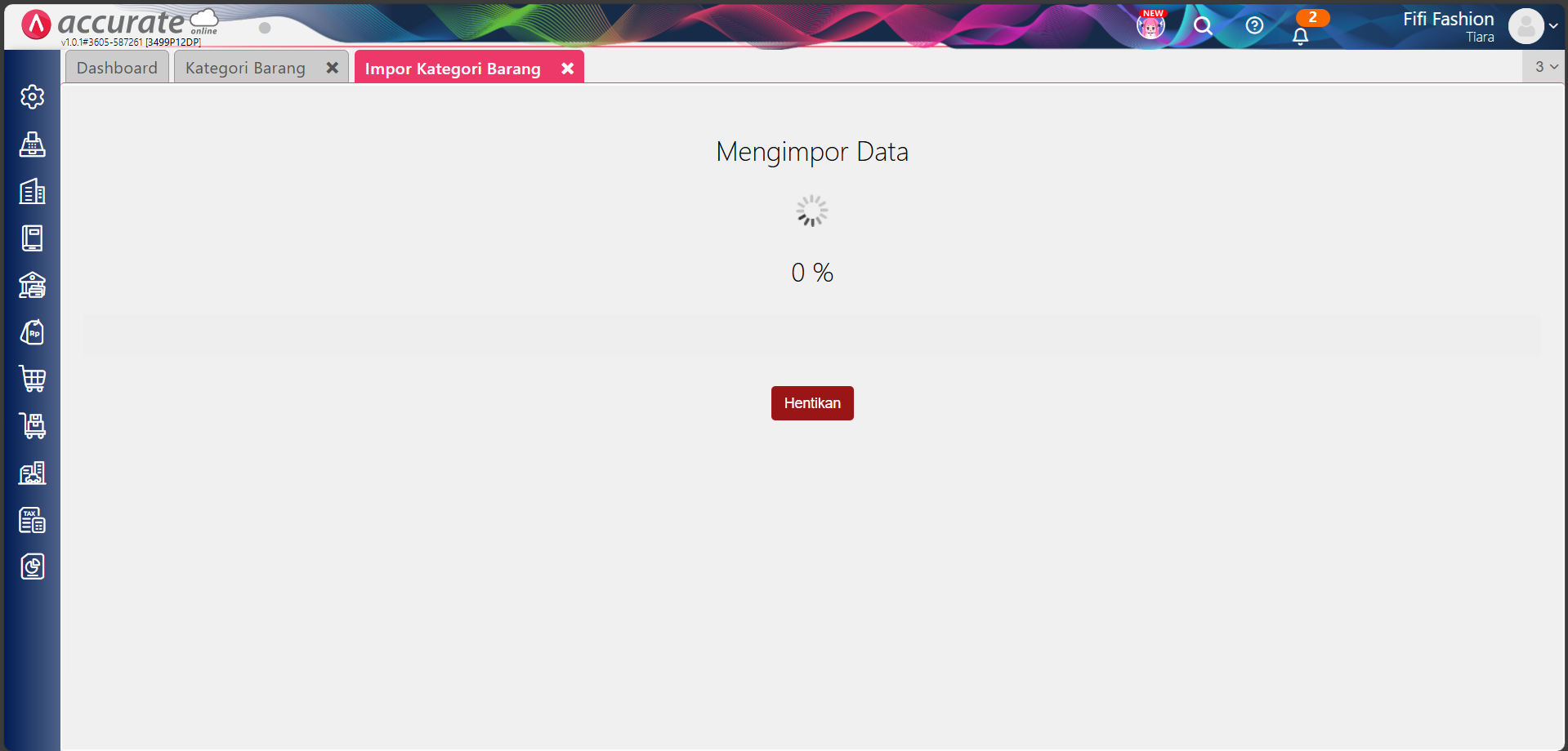 Cara impor kategori barang dari Excel