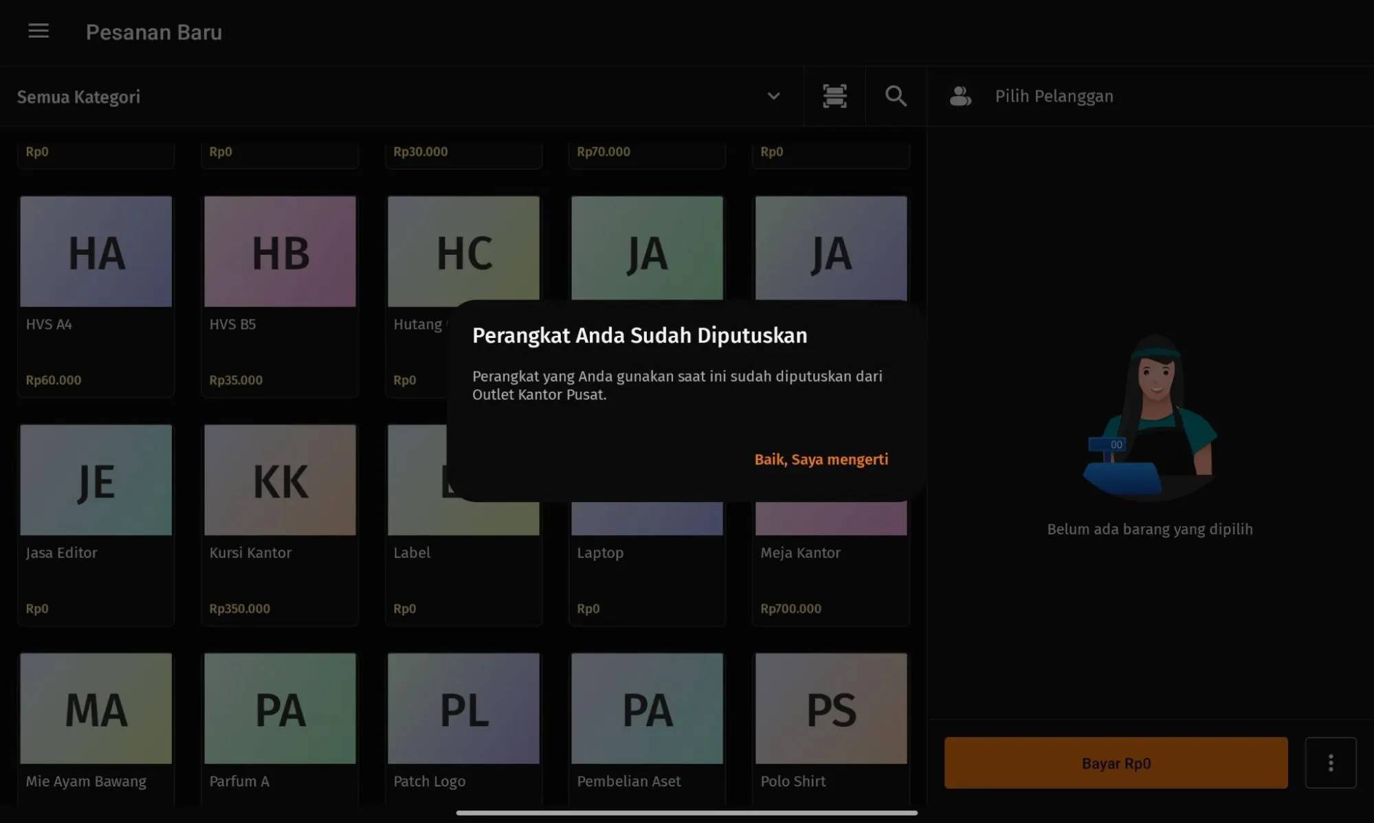 memutuskan perangkat tambahan