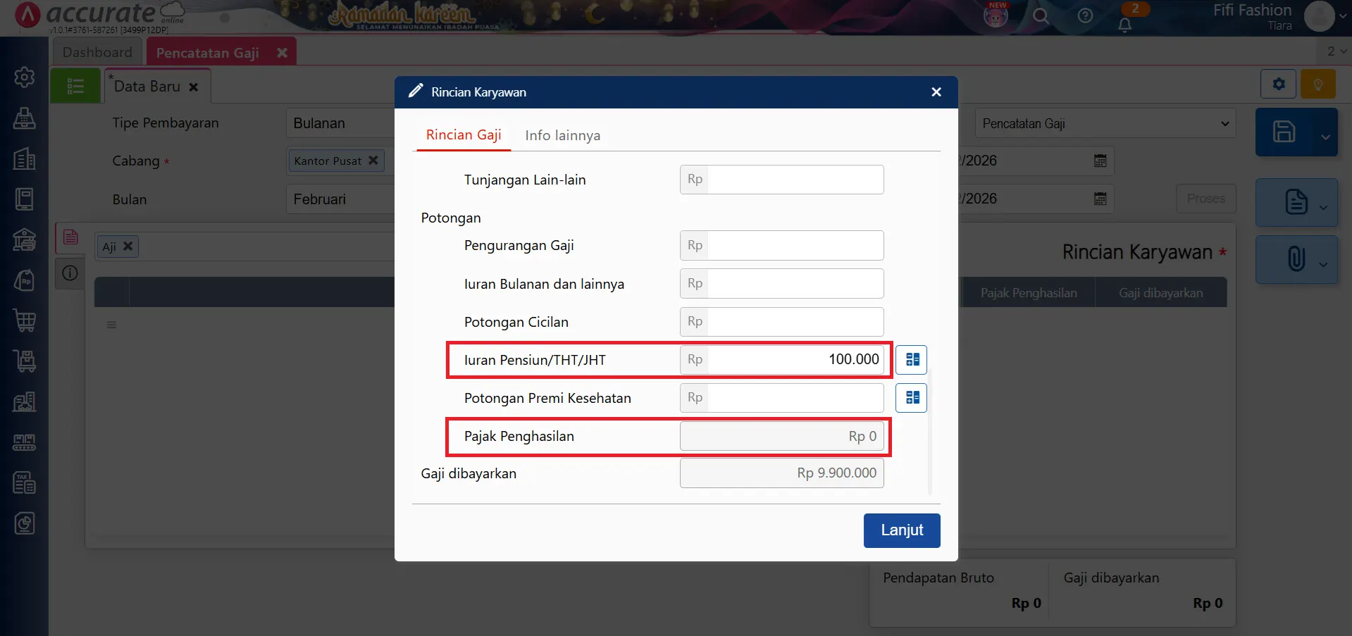 catat resign & hitung PPh 21