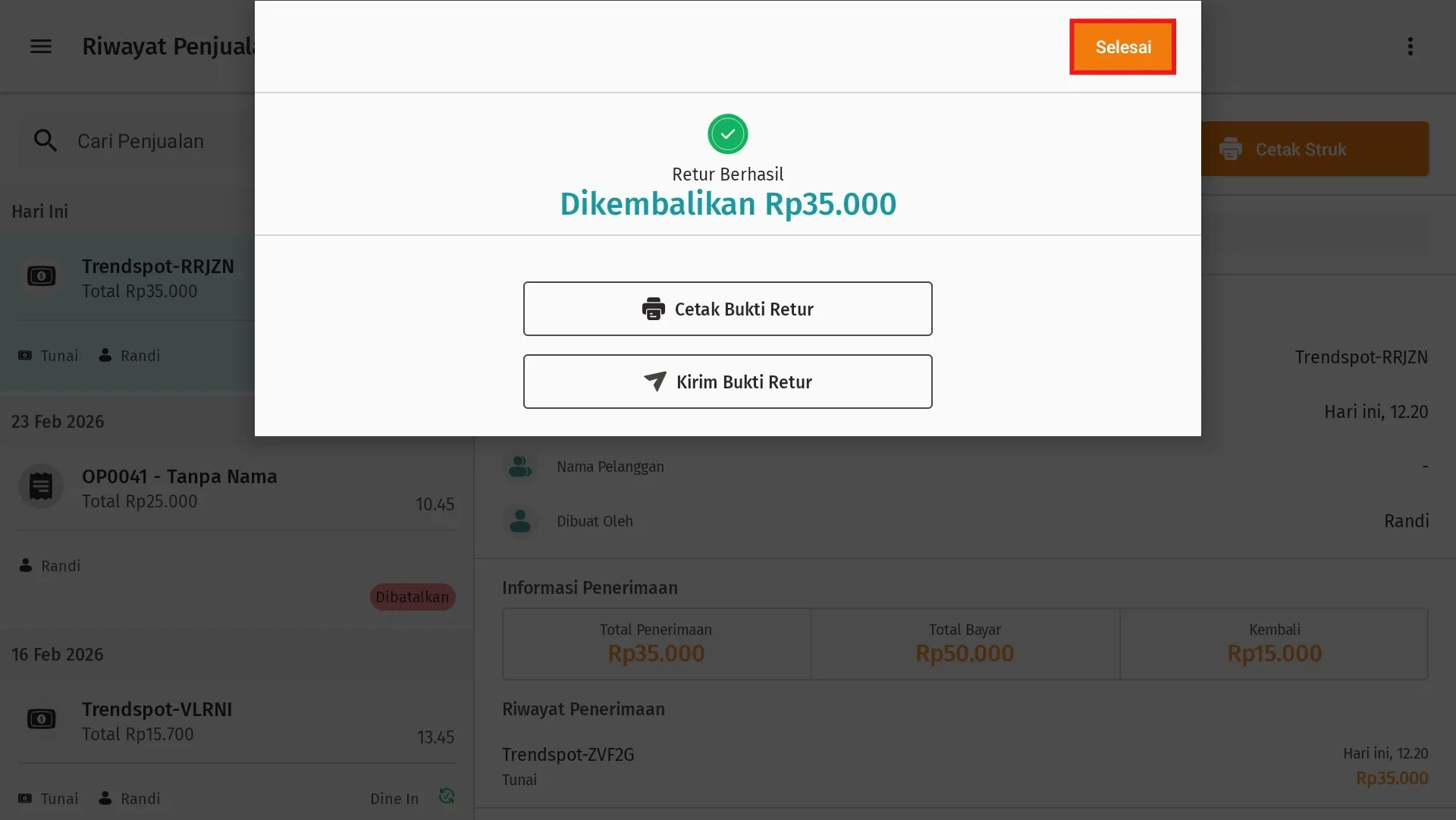 membuat retur ganti barang