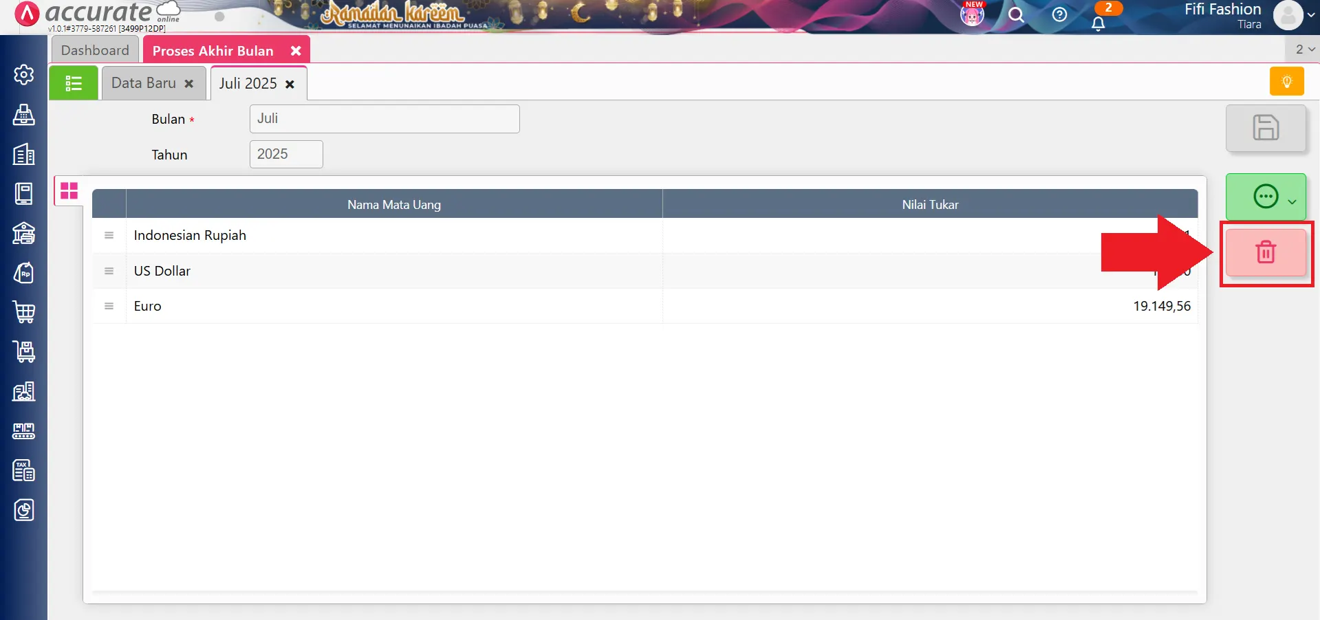 Cara menghapus aset tetap