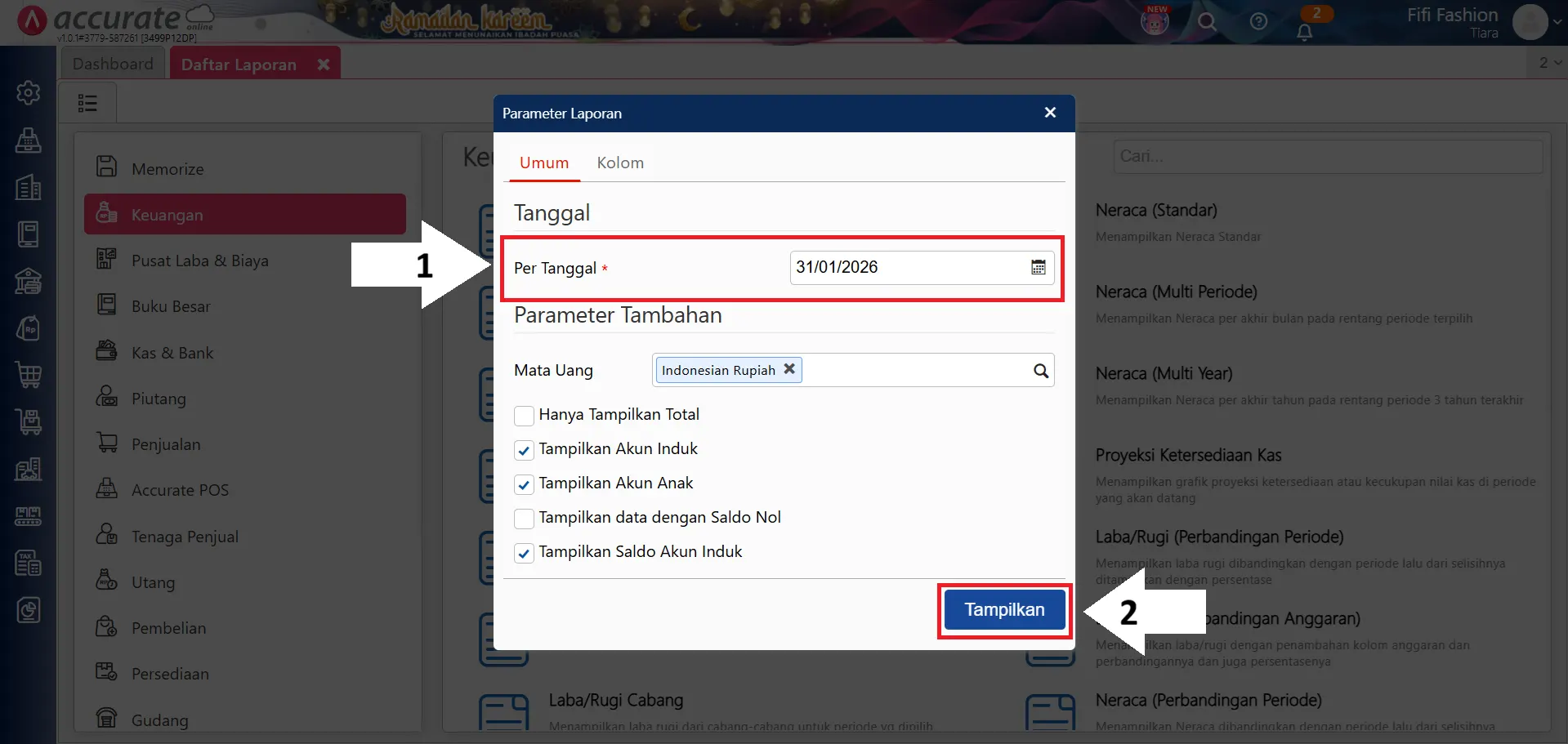 menghitung grafik harta bersih
