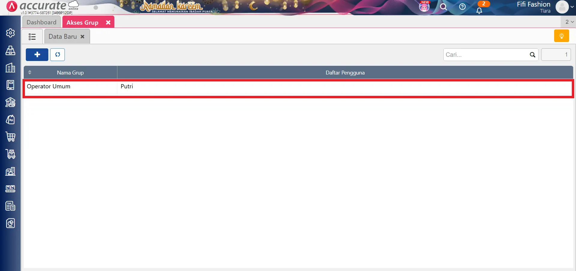 menyembunyikan nilai stok