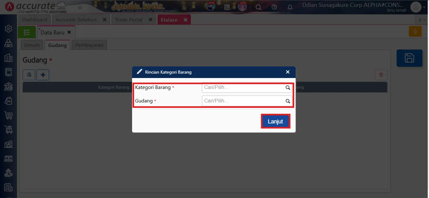 membuat dan setting etalase toko