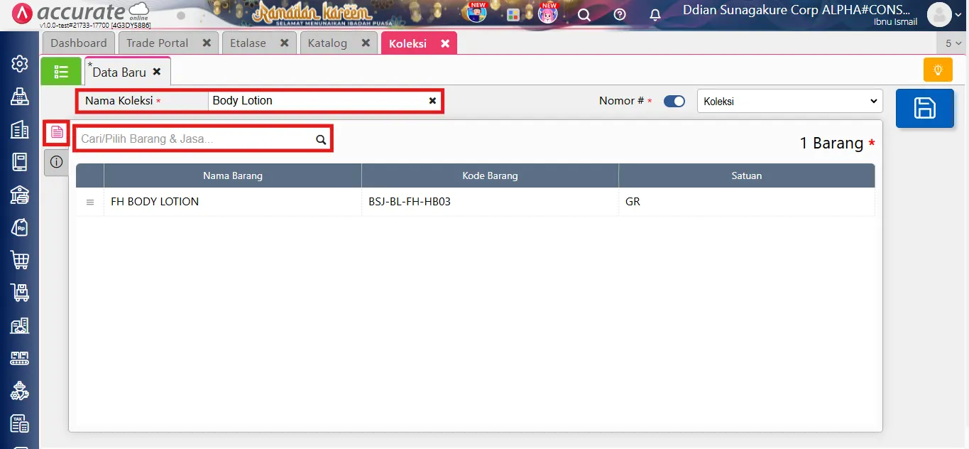 membuat dan setting etalase toko