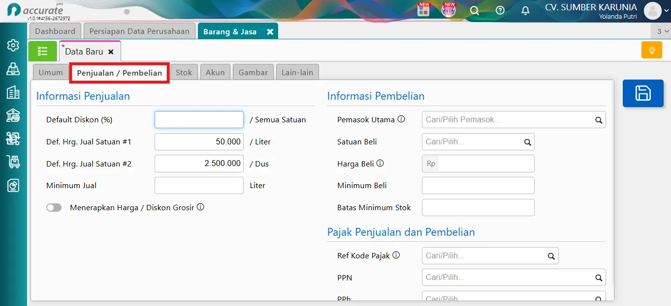 melengkapi data Perusahaan