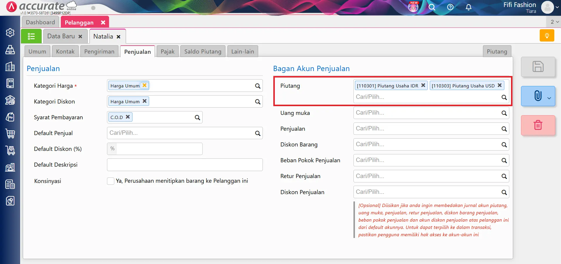 impor pelanggan dengan multi akun piutang