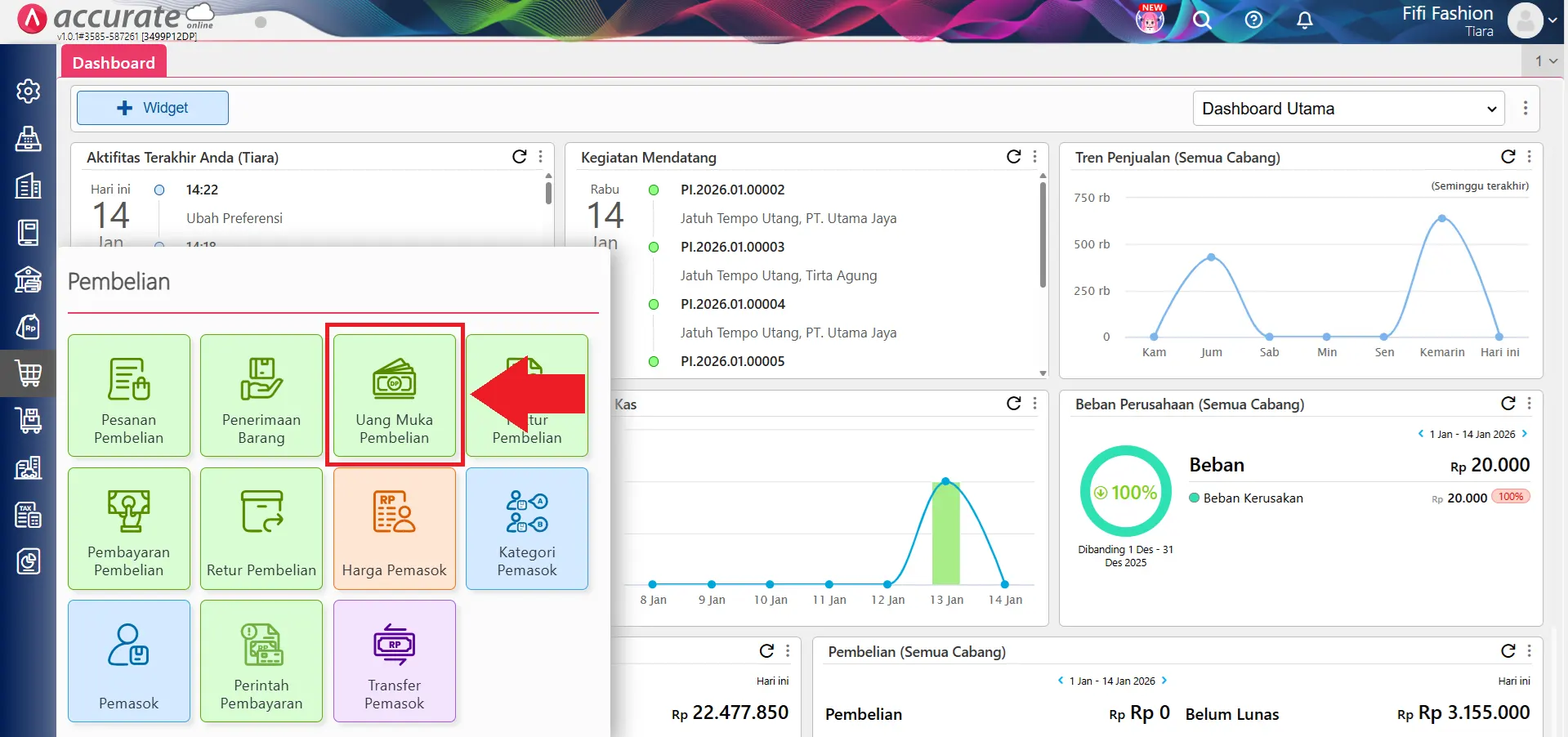 mencatat kelebihan pembayaran pembelian