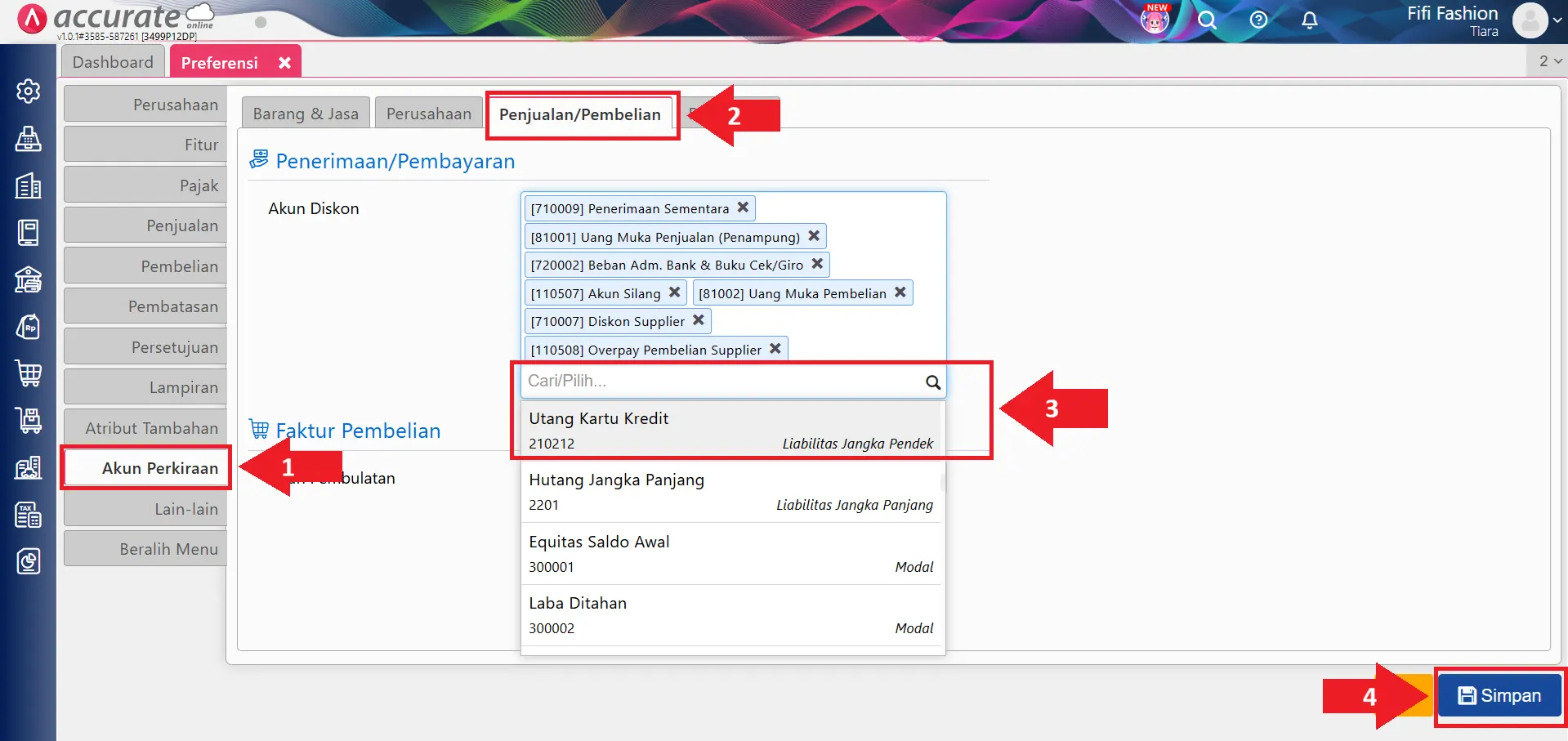 mencatat pembayaran pembelian kartu kredit