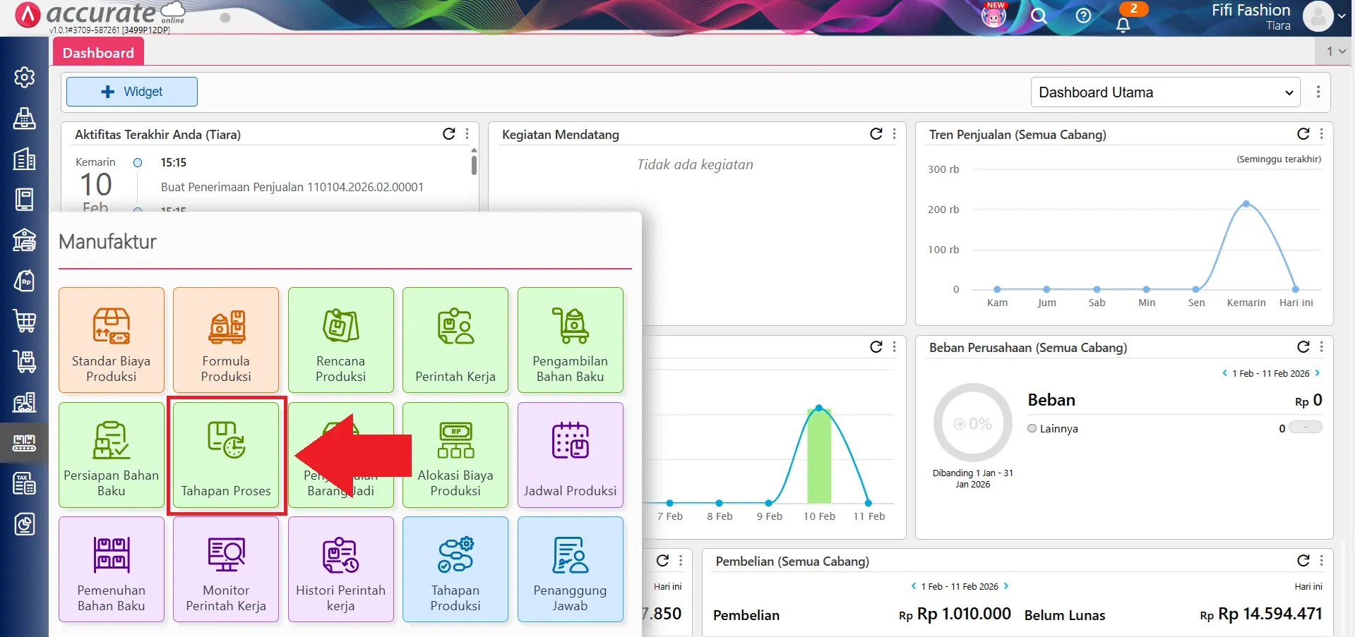 subkon biaya produksi
