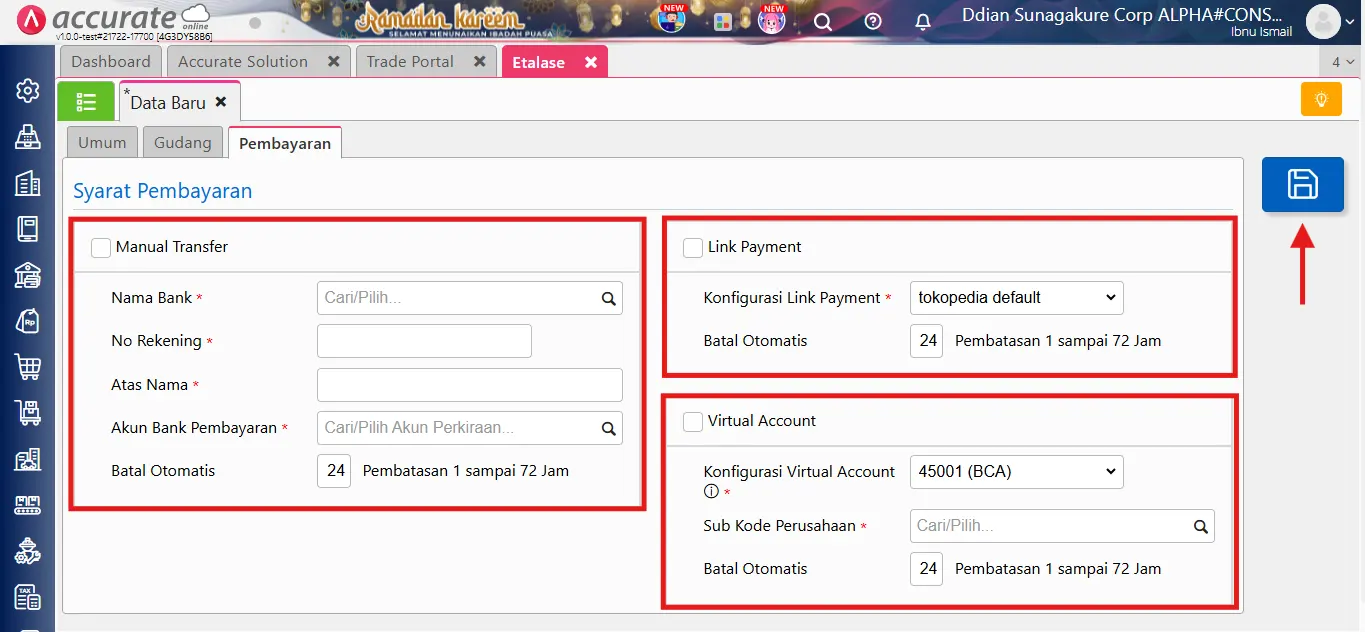 membuat dan setting etalase toko