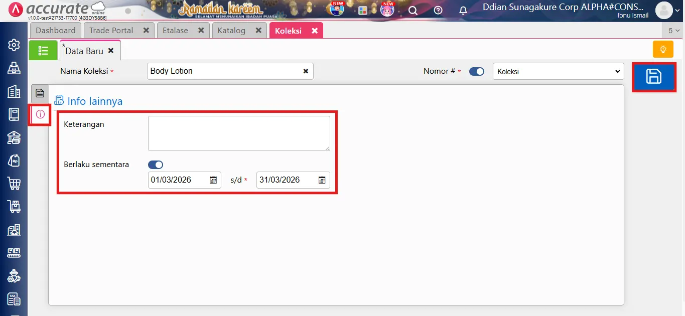 membuat dan setting etalase toko