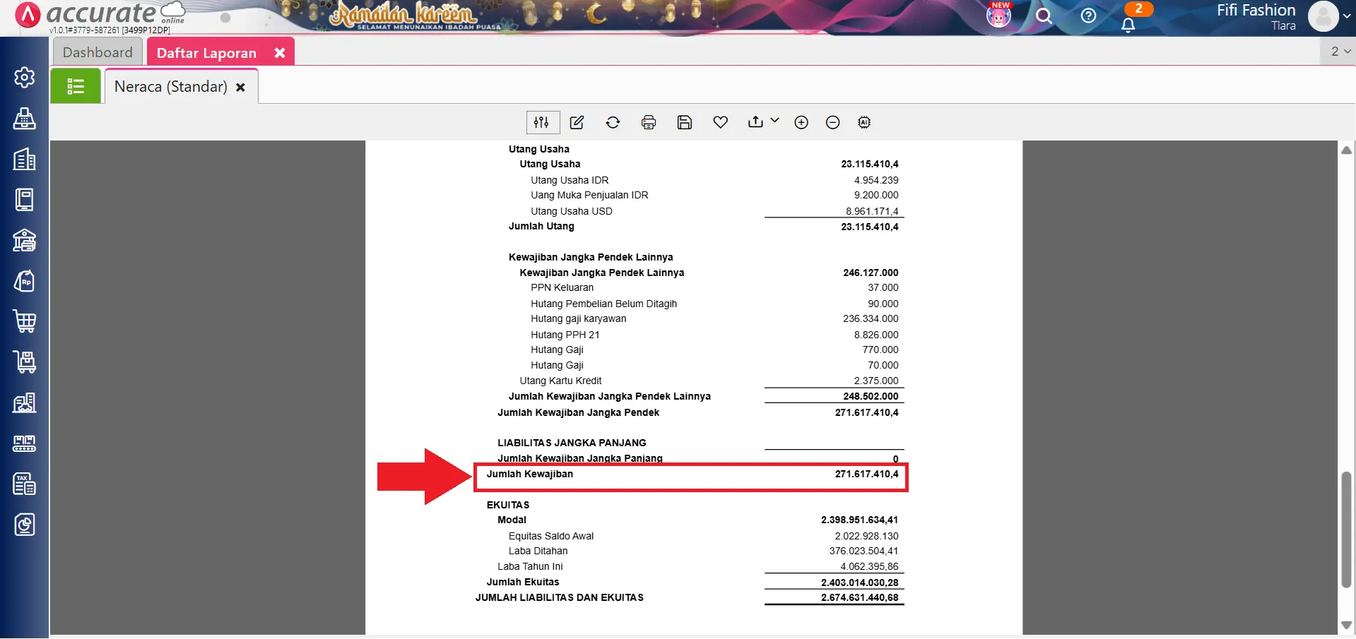 menghitung grafik harta bersih