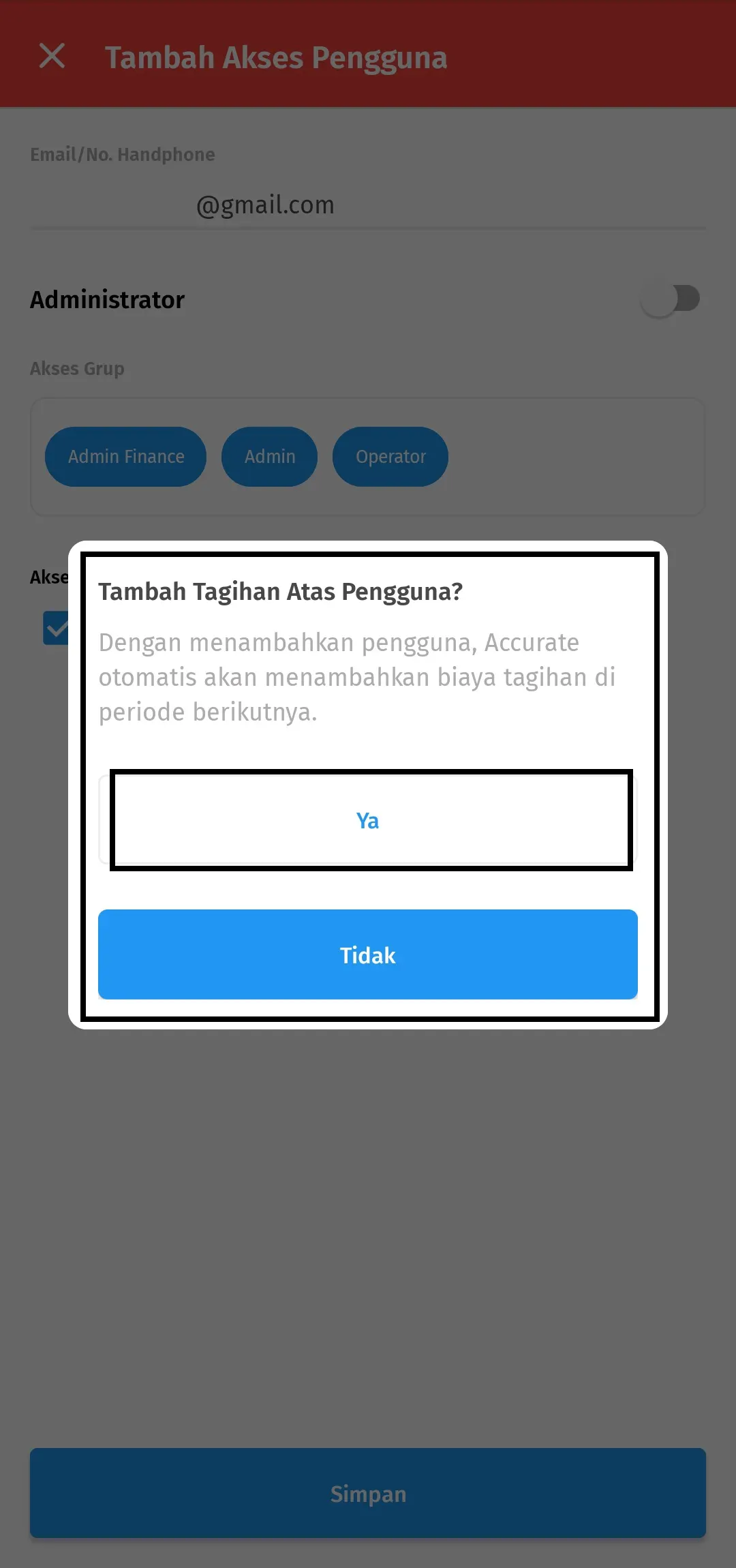 aktivasi akun accurate lite