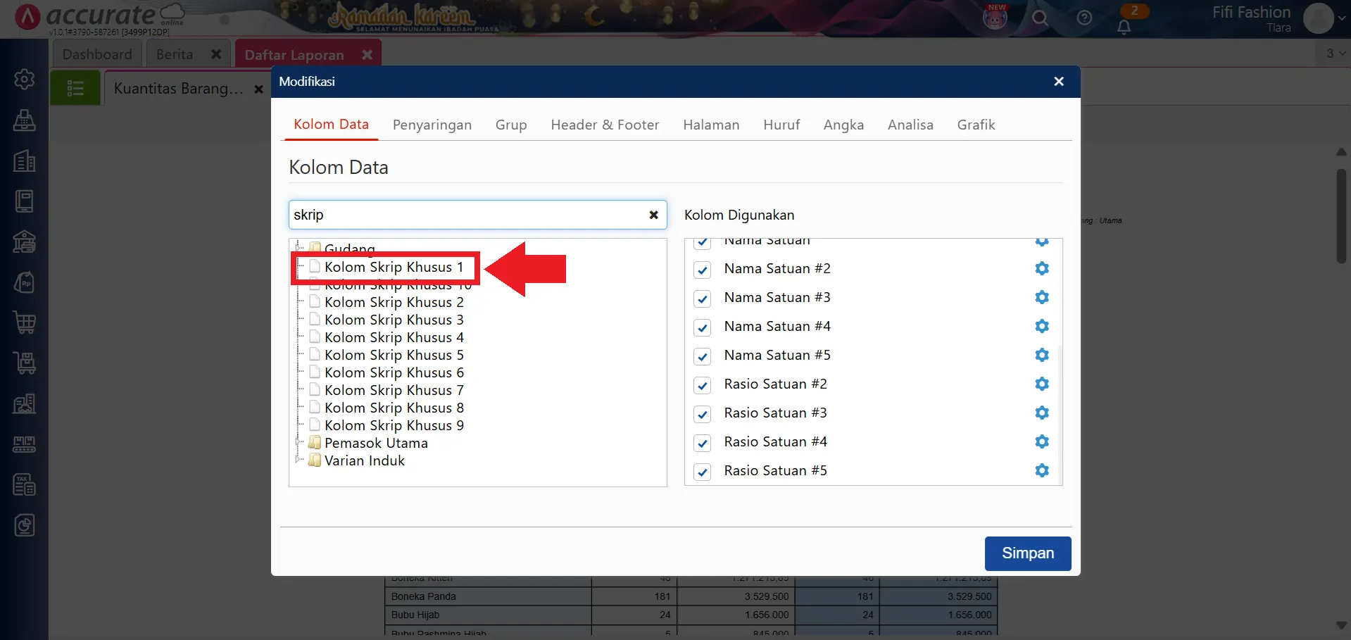 menampilkan konversi satuan