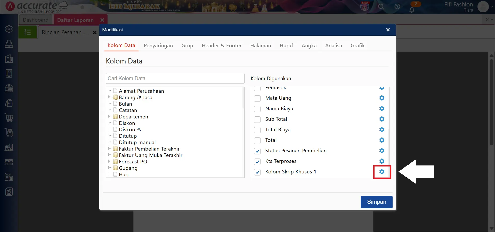 menampilkan kts. belum terproses 0 pesanan pembelian