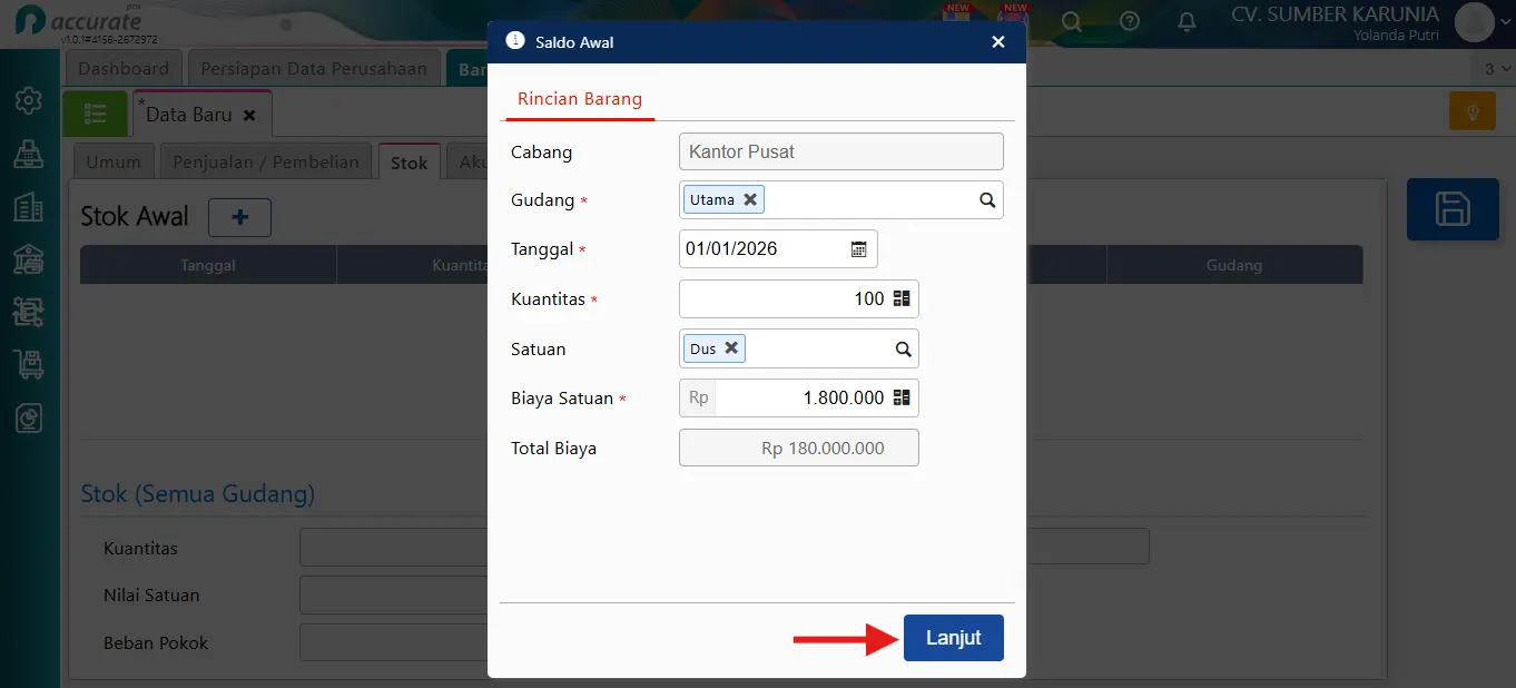 melengkapi data Perusahaan