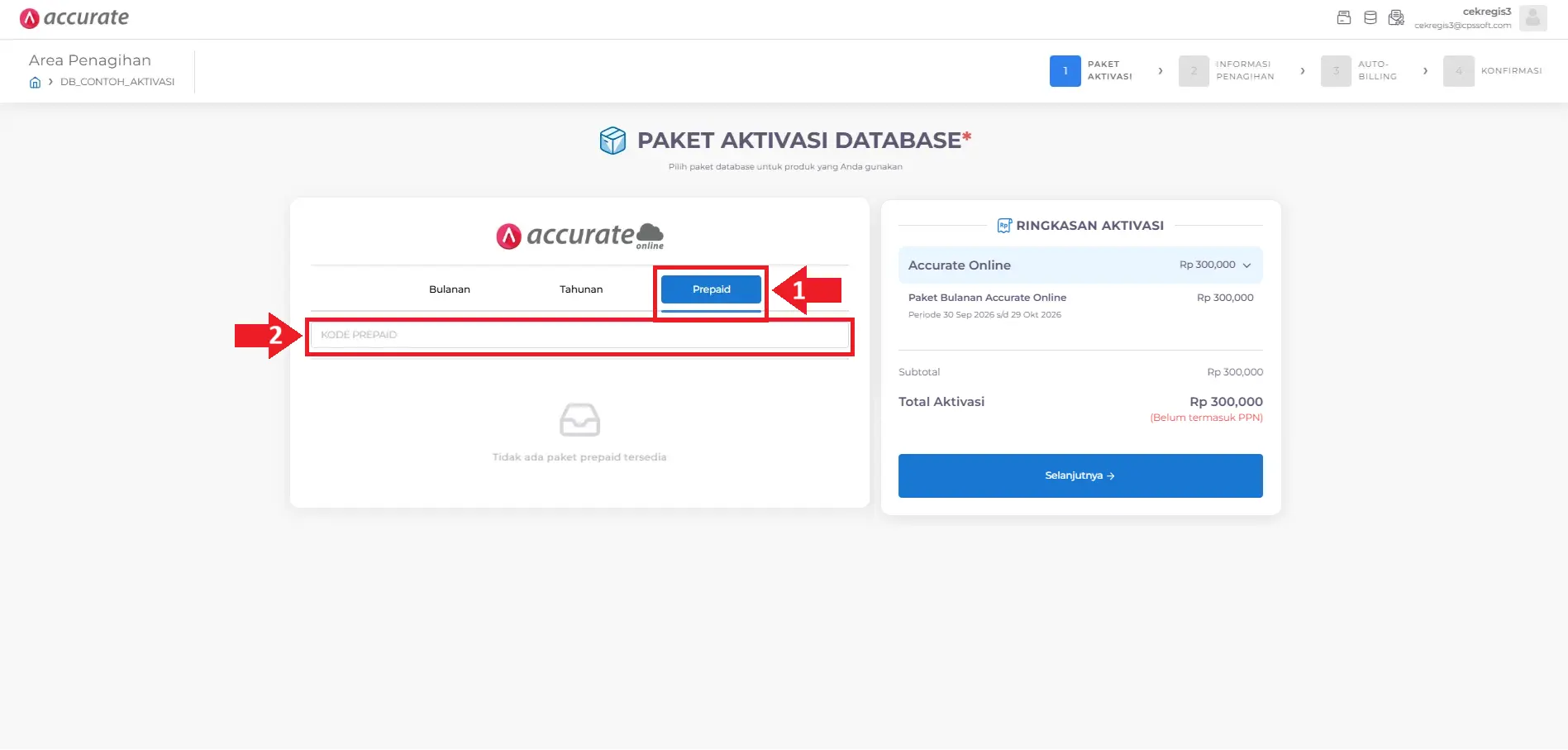 Aktivasi Accurate Online