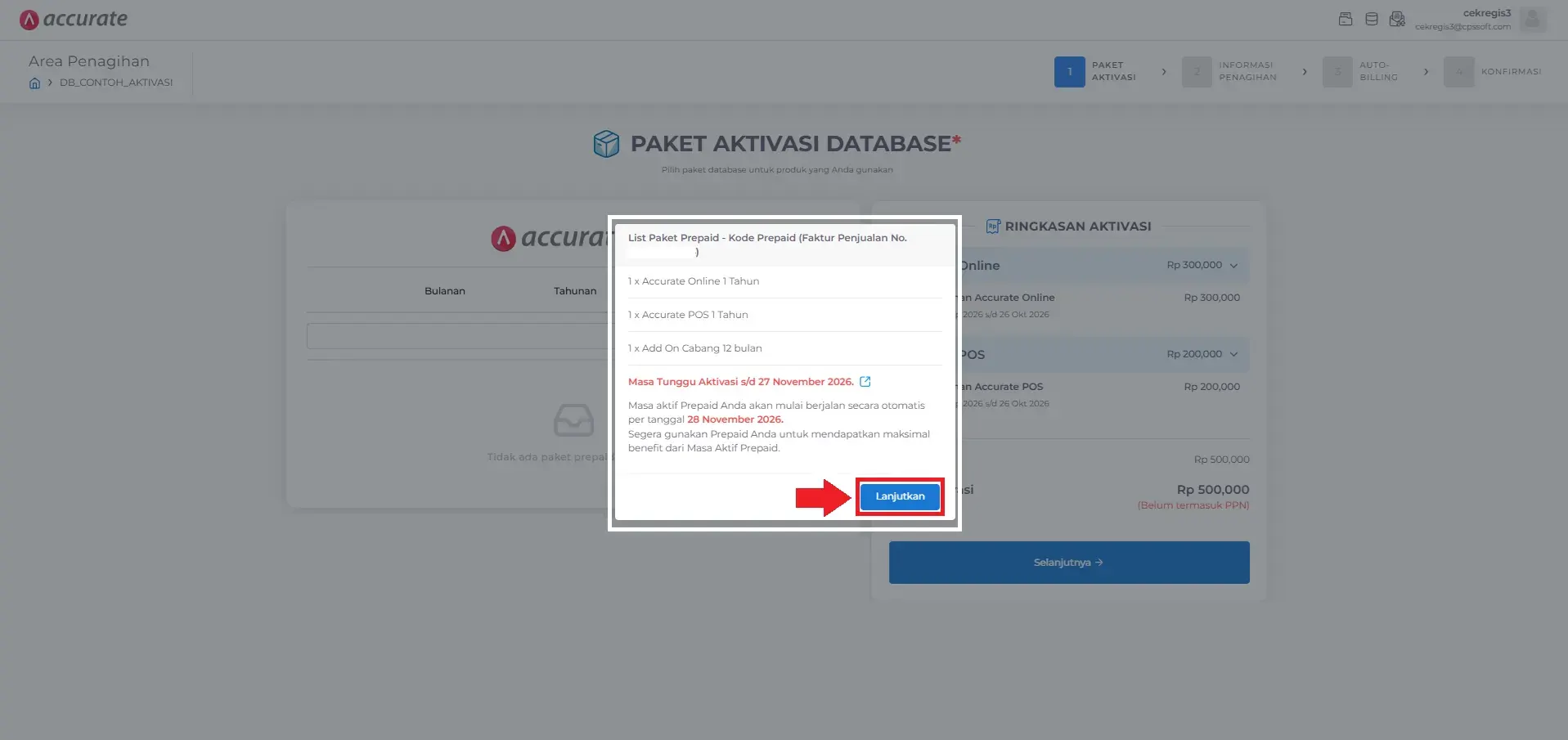 Aktivasi Accurate Online