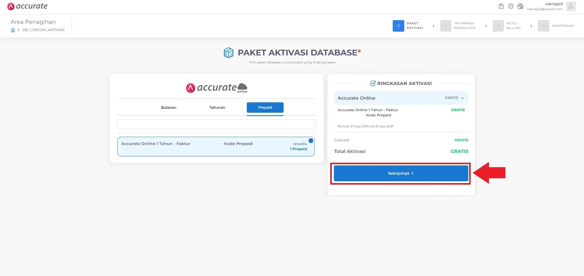Aktivasi Accurate Online